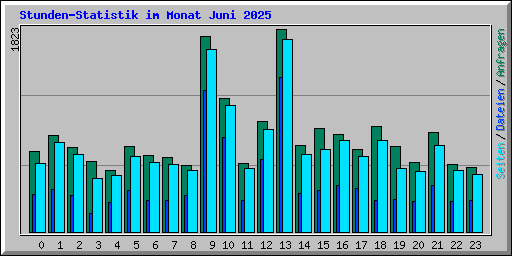 Stunden-Statistik im Monat Juni 2025